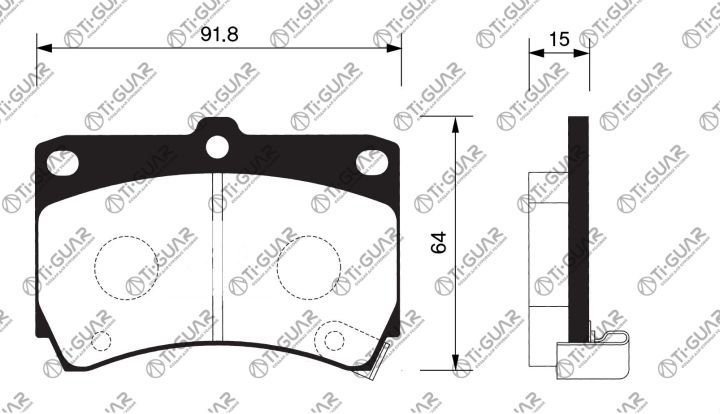 Тормозные колодки TG-298C/PN5232 (КЕРАМИКА)* Ti·GUAR